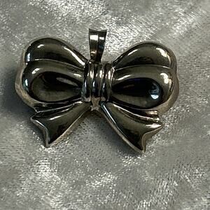 Vintage 9.25 Sterling Silver Bow Pin Brooch or Pendant